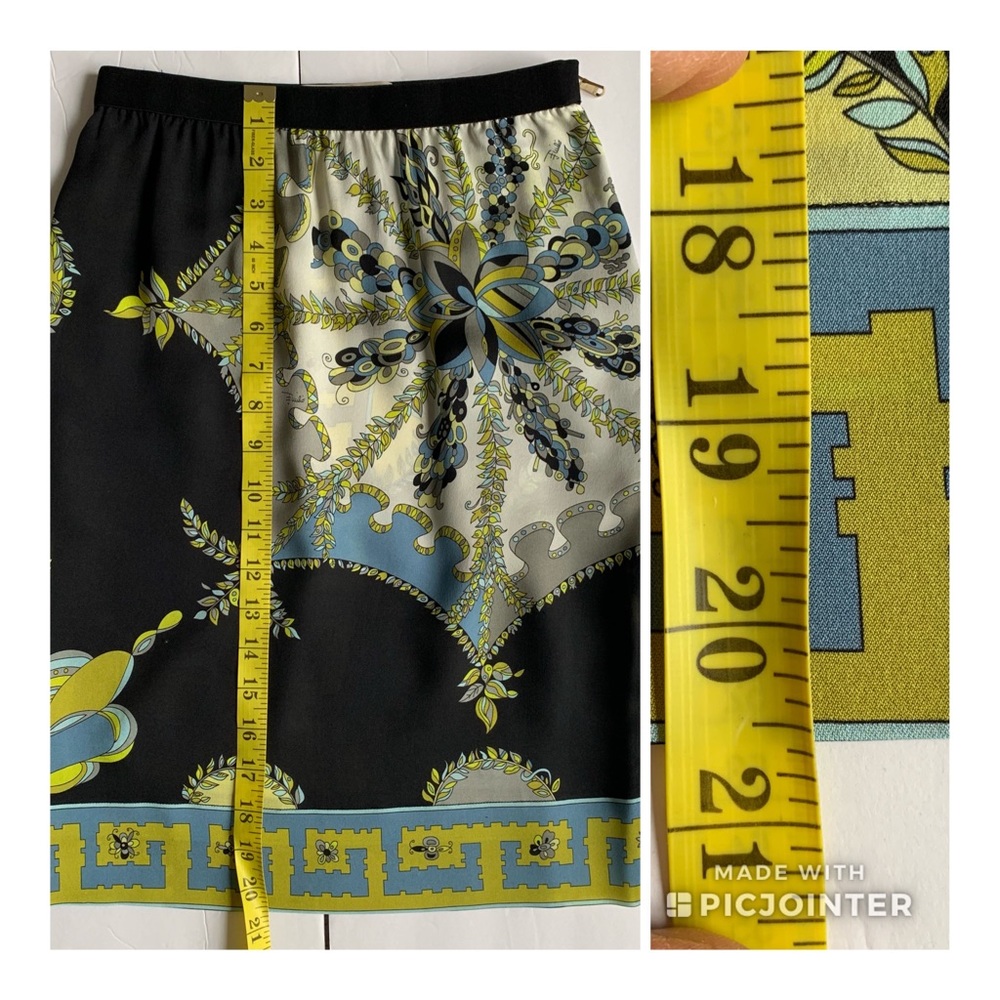 Emilio Pucci Silk Floral Print Skirt - Picture 7 of 13